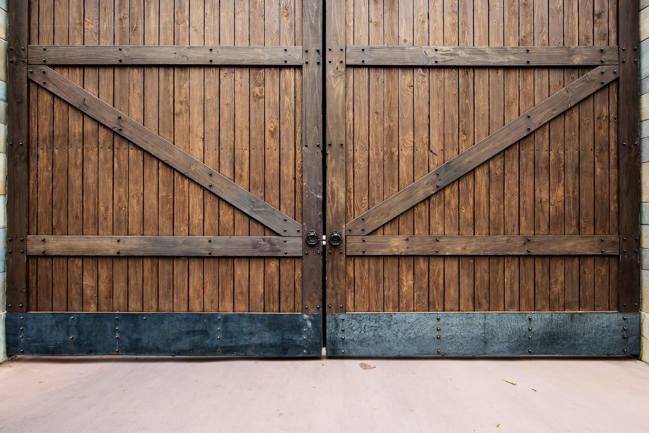 custom wood automatic gate system