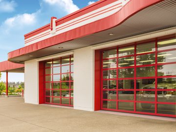 K-Al Red Powder commercial door