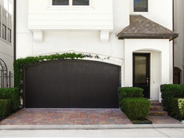 Wood 44 Grooved Plywood residential garage doors