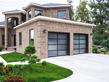 Modern glass 8850 garage doors