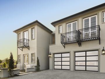 Modern glass 8850 garage doors