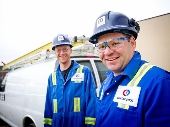 CDS service technicians and van