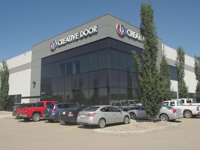 Exterior of the Creative Door Services head office