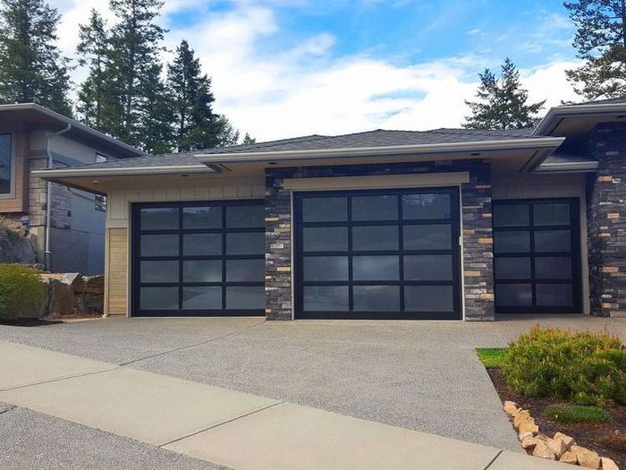 Glazed glass garage doors min