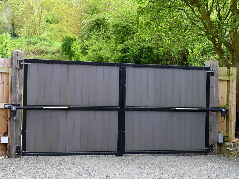 Graphite grey composite entrance gates