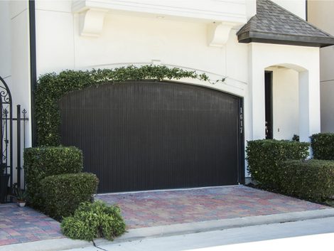 Wood 44 Grooved Plywood garage door