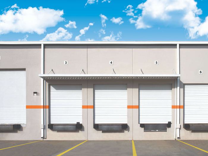 Wayne Dalton commercial sectional doors at loading dock