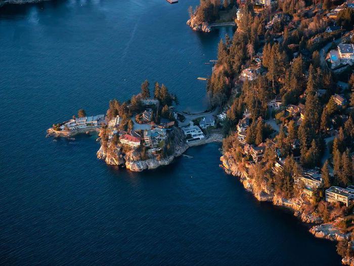 Aerial British Columbia Coast Development