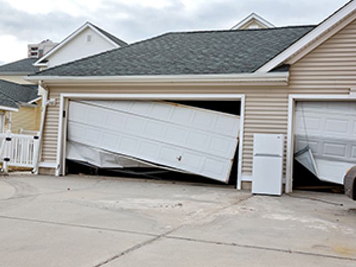 Broken garage door