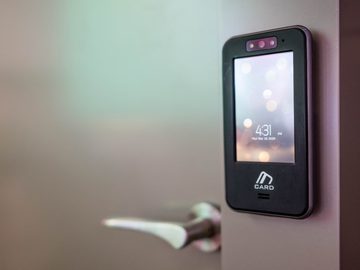 Door security entrance access card scanner