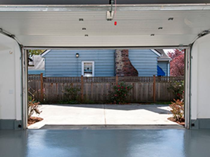 Open Commercial Garage Door