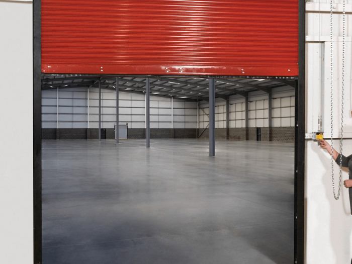 Red Rolling Fire Door Min