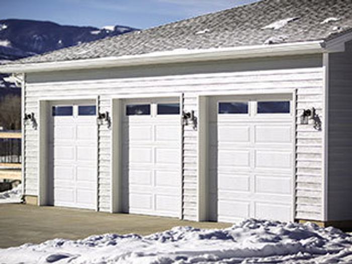 Triple White Garage Door