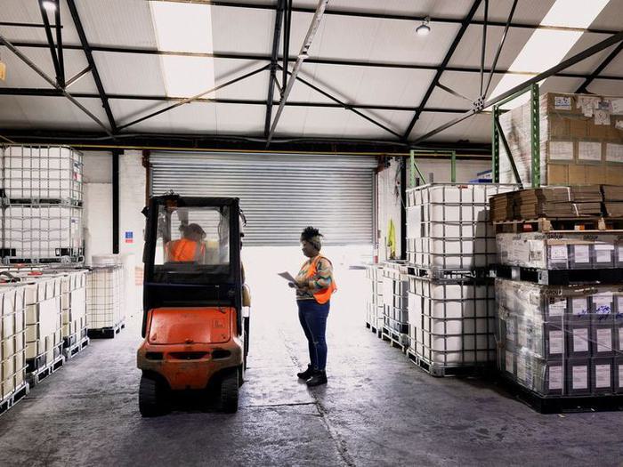 Warehouse loading dock orange min